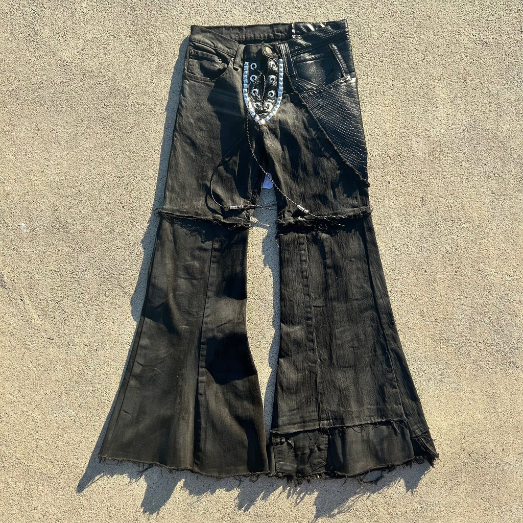 Black flares waist 28x30