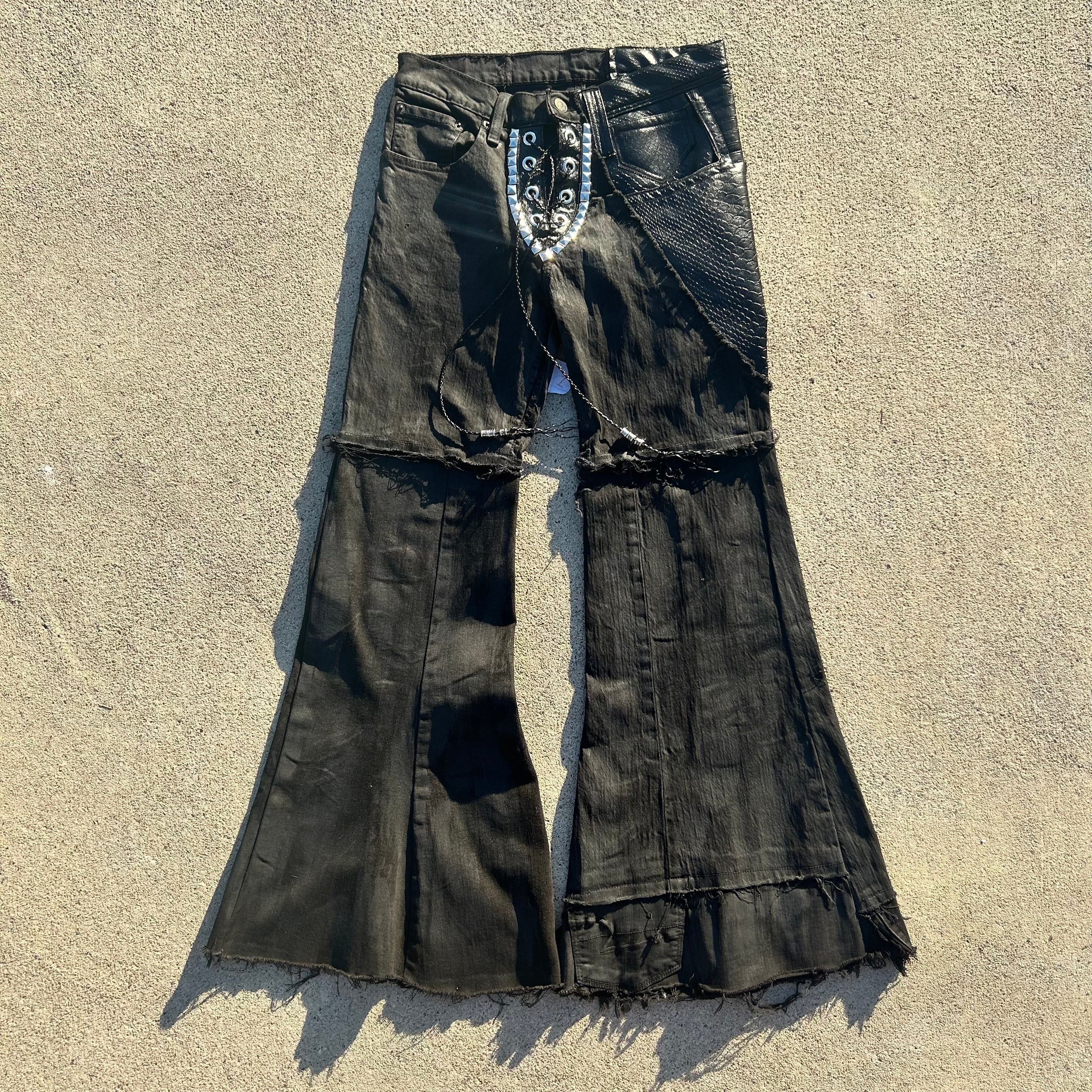 Black flares waist 28x30