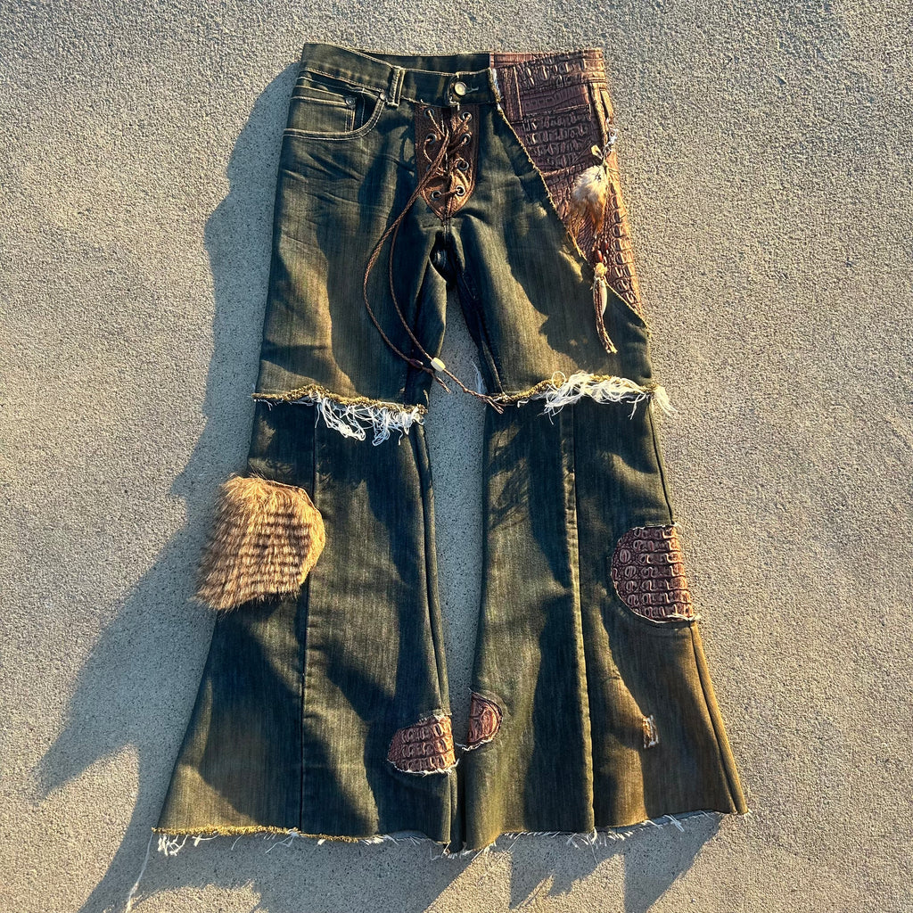 Rust crocodile flares 32x31.5