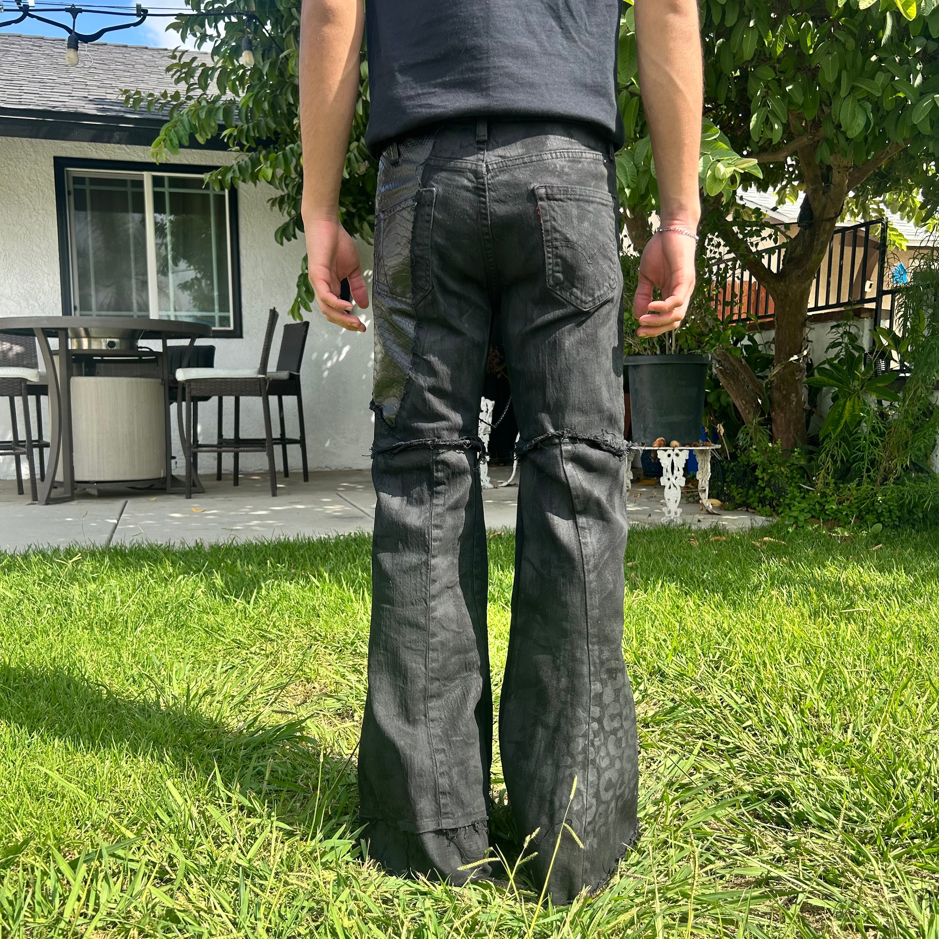 Black flares waist 28x30