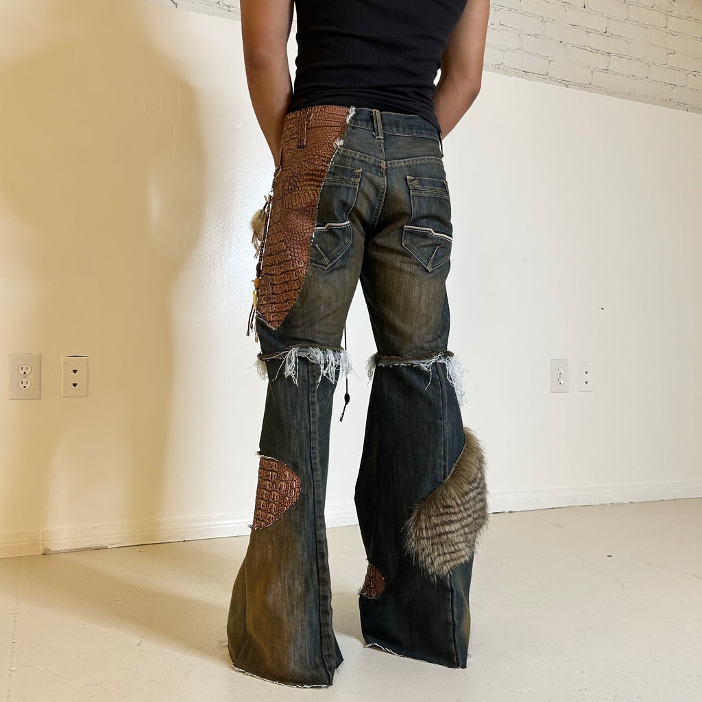 Rust crocodile flares 32x31.5