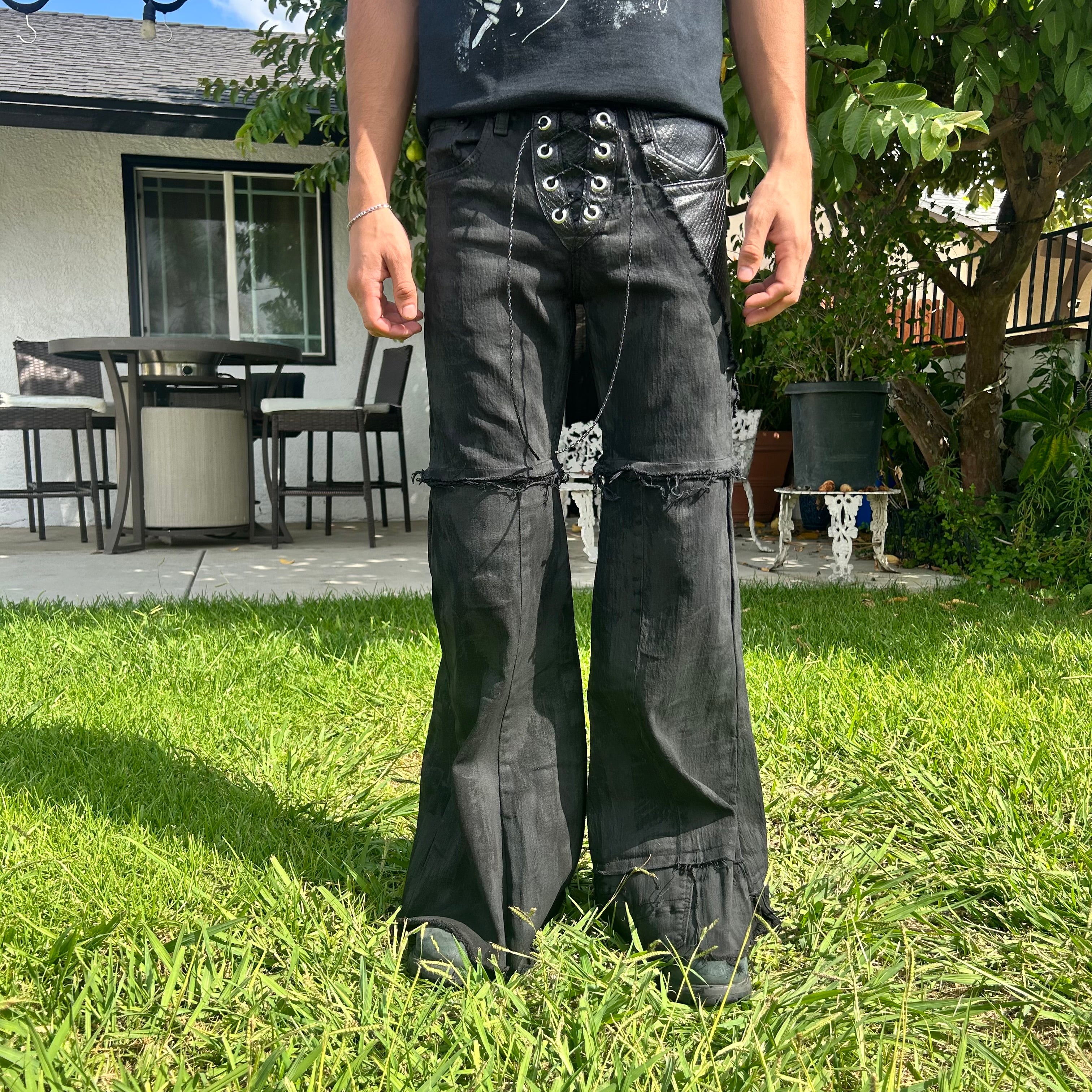 Black flares waist 28x30